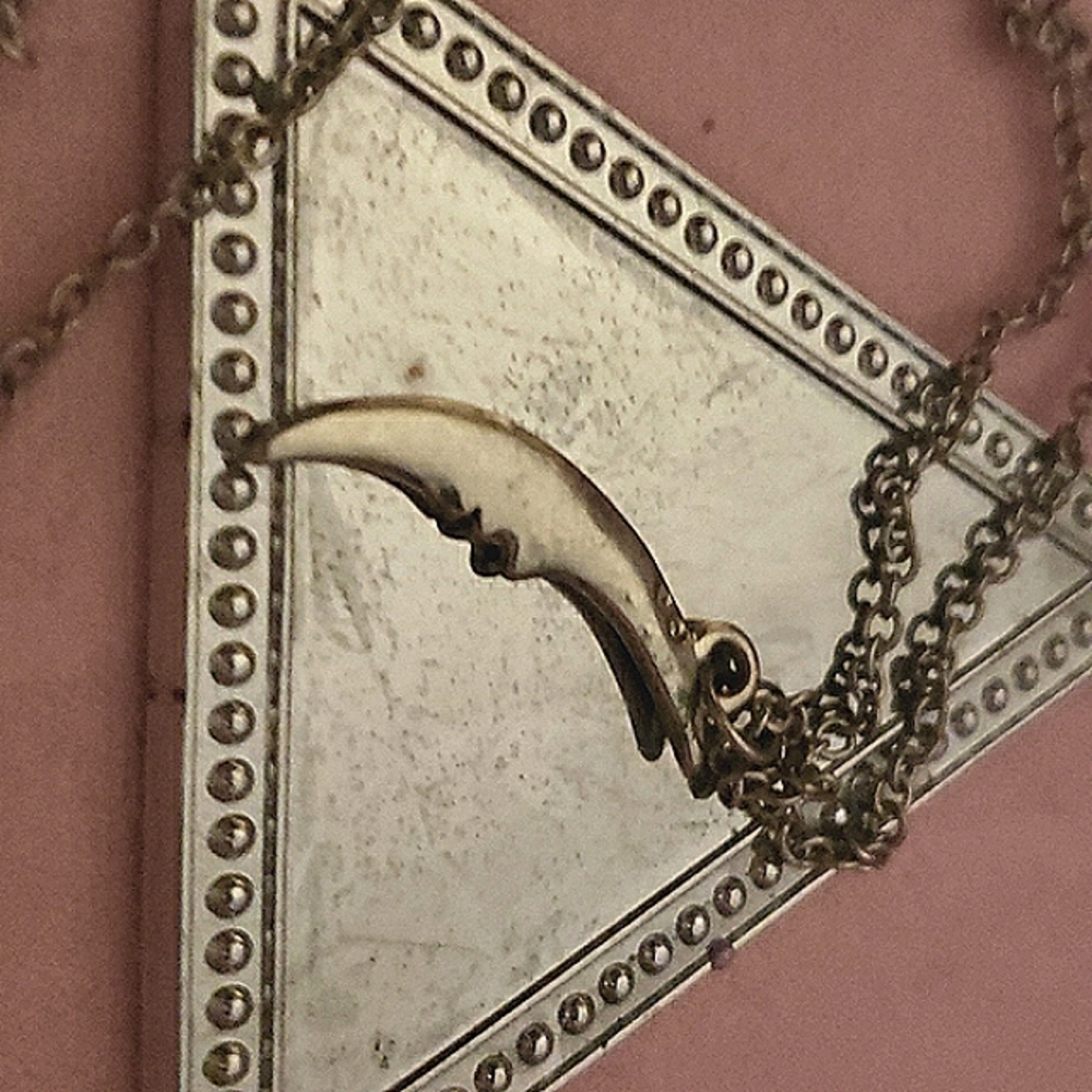 silver moon necklace